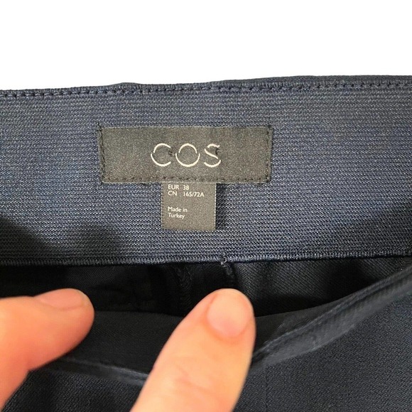 Cos Skinny Legging Women’s Trouser Side Zipper Ankle Zipper Navy Eur 38 US 6 - Picture 5 of 8